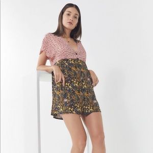 Urban Outfitters Mixed-Print Babydoll Dress